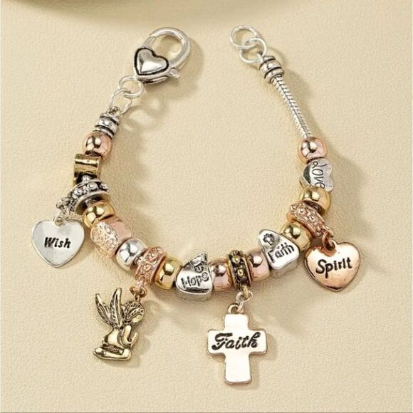 Faith Hope Spirit Charm bracelet - Picture 1 of 6